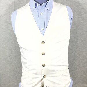 Men's White Diesel Vest, New with Tags, Size L